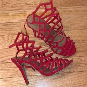 Madden girl cutout red heels sz 7.5